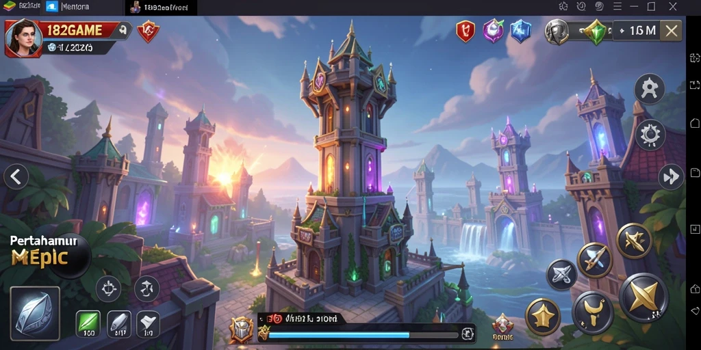 Gameplay menara pertahanan yang mendebarkan di 182GAME.