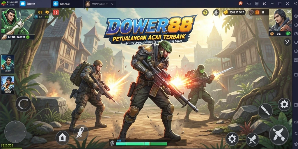 Screenshot DOWER88 menampilkan gameplay aksi yang penuh ketegangan.