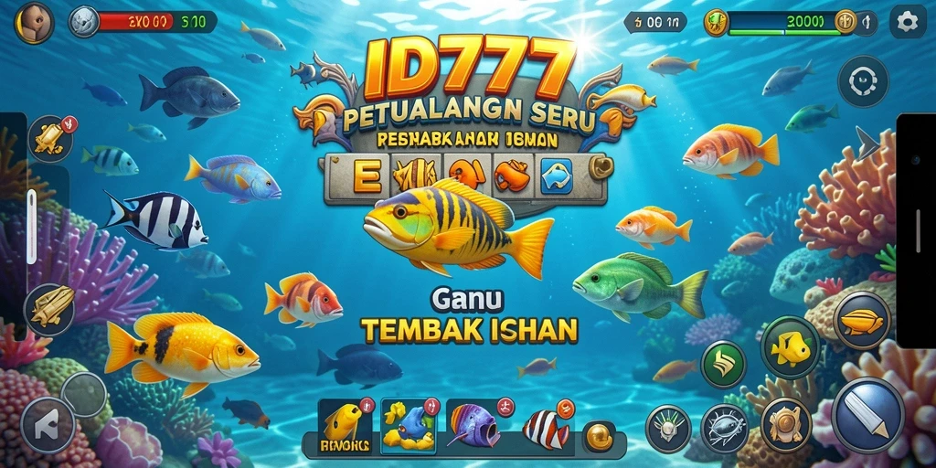 Tangkapan layar gameplay seru dalam game Tembak Ikan ID777.