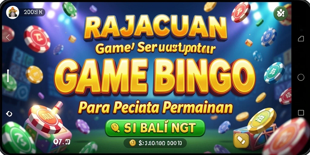 Tampilan gameplay seru dari RAJACUAN dengan fitur Bingo yang menarik.