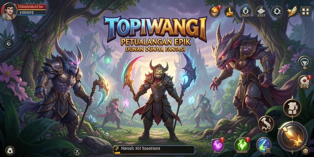 Tangkapan layar menunjukkan pertarungan epik di dunia <strong>TOPIWANGI</strong>.