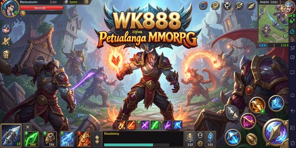 Gameplay intens dan interaktif dalam dunia MMORPG yang luas.